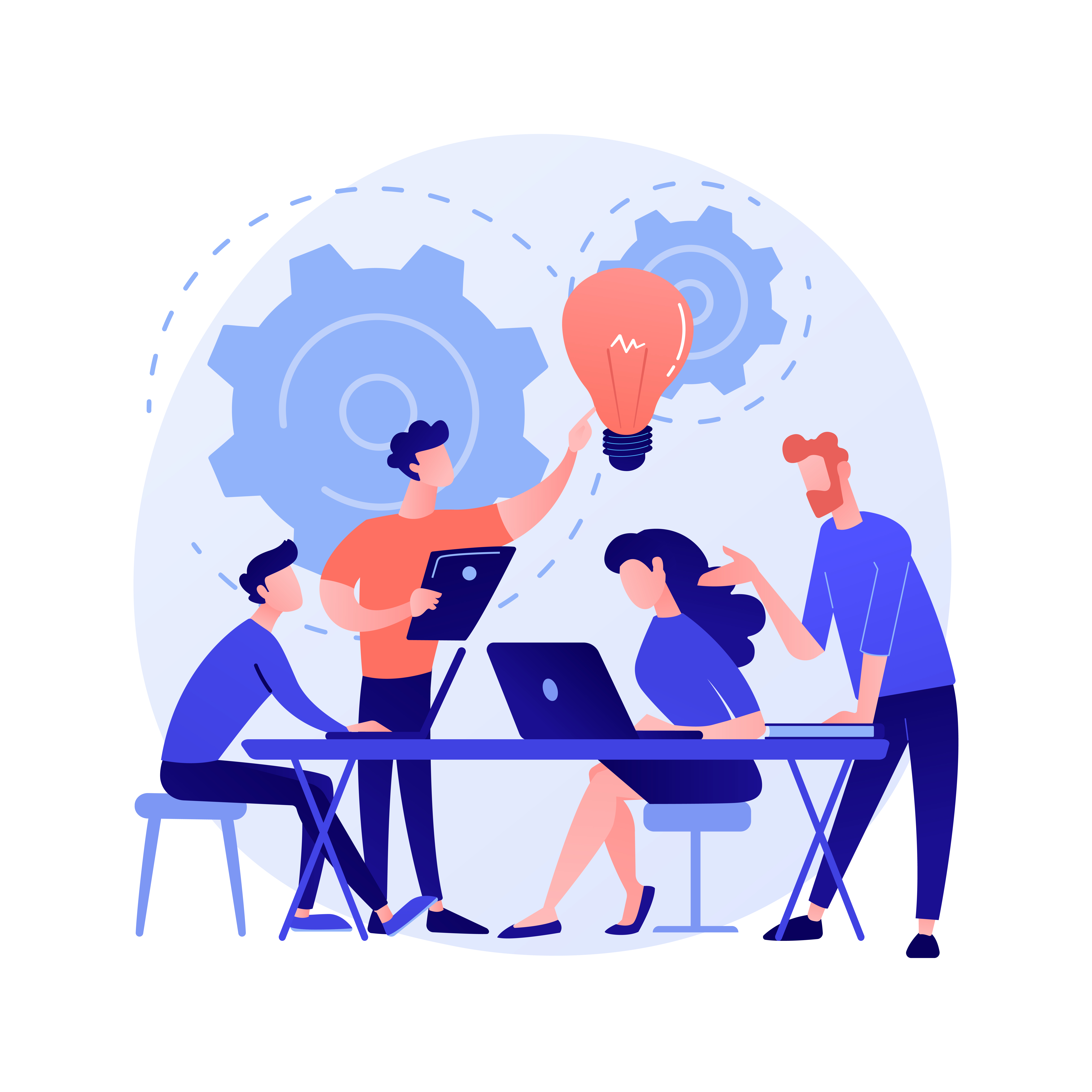 Students learning together